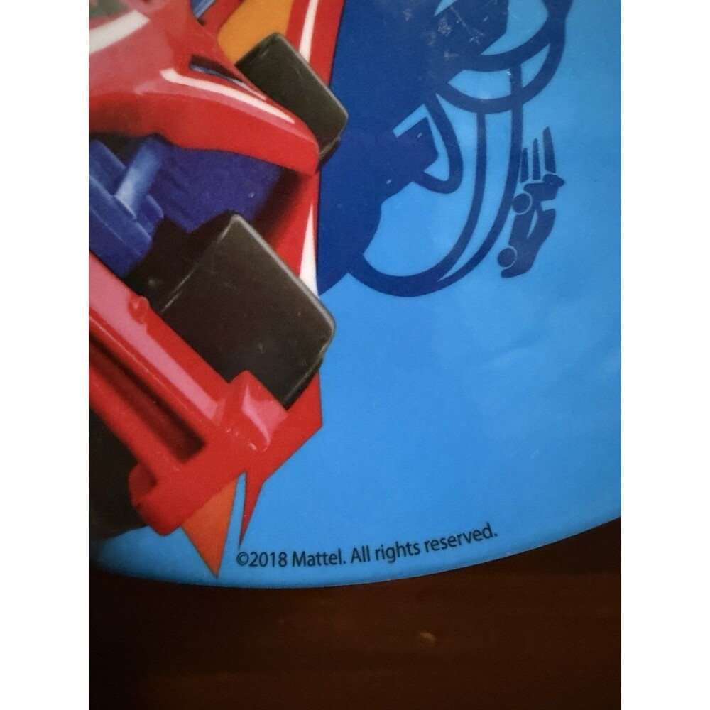 Hot Wheels Wanna Race Kids Dinner Plate 2018 Mattel - Picture 2 of 6